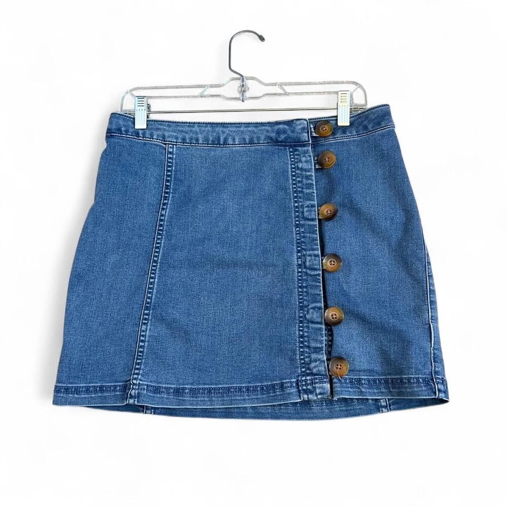 Free People Denim Button up Skirt